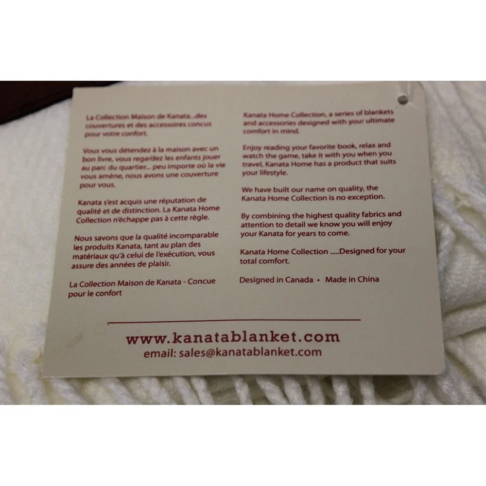 Kanata ivory throw
